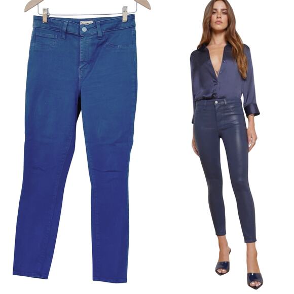L’Agence Margot Skinny High Rise Sea Blue Jeans Pants 29 Ankle Slim High-Waisted - Picture 1 of 11